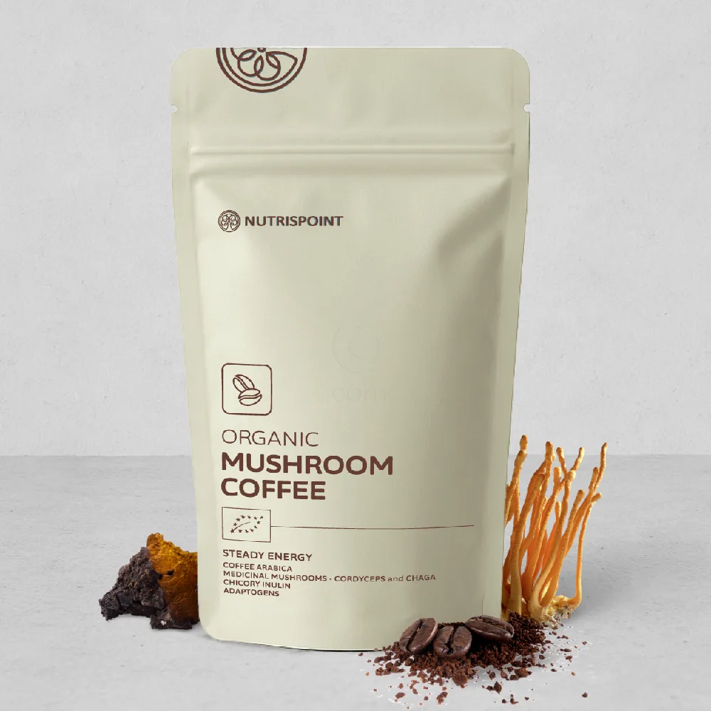 Nutrispoint Organic Mushroom Coffee, ekološka kava z gobami v prahu (70 g)